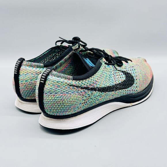 Nike Shoes Mens 11 Multicolor Knit 2.0 Flyknit Racer Athletic Running Sneakers - Picture 9 of 12